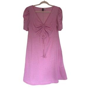 Divided Pink Polka Dot Dress Size Large